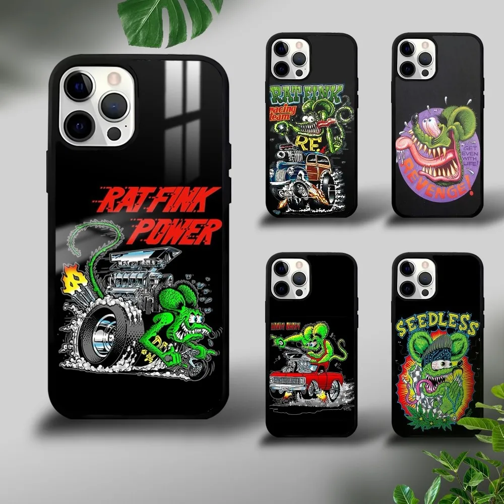 Забавный Твердый чехол для телефона R-Rat F-Fink iPhone 16 15 14 13 12 11 Pro Xs Max Mini Plus Celulares