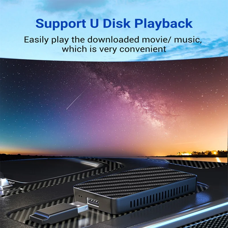 Android Ai Box Беспроводной адаптер Carplay Auto Встроенный Youtube Netflix Spotify IPTV для автомобиля с