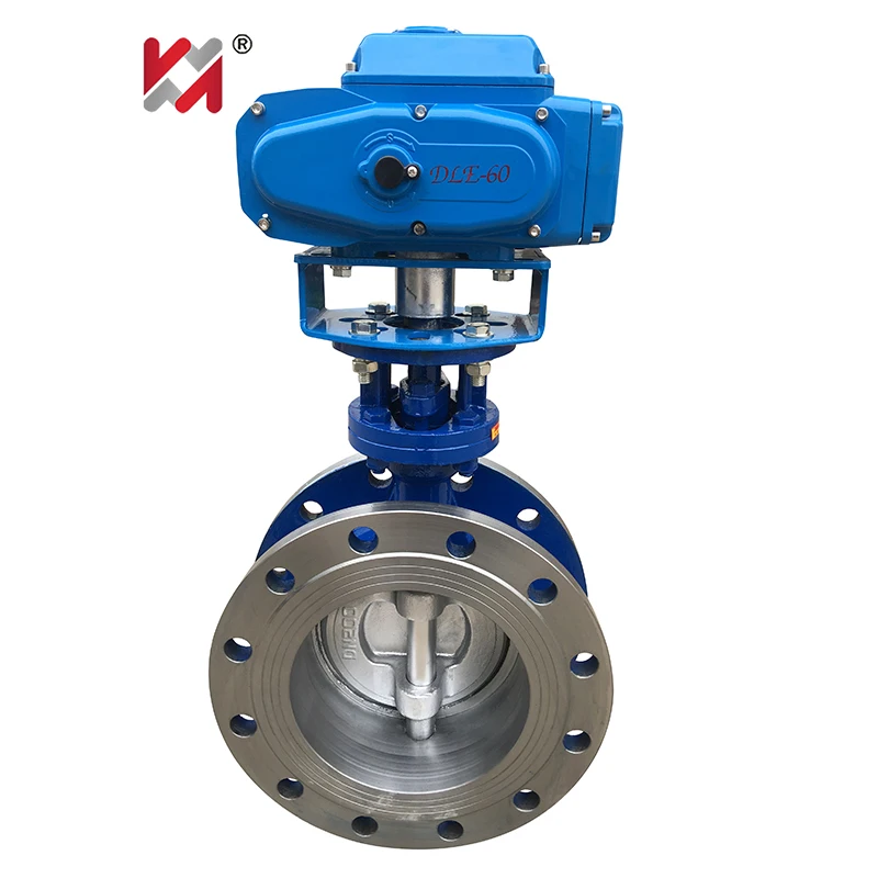 

304 Stainless steel Explosion Proof 240VAC 5Inch 200Nm Torque hard seal Electric Actuator flange Motorized Butterfly Valve