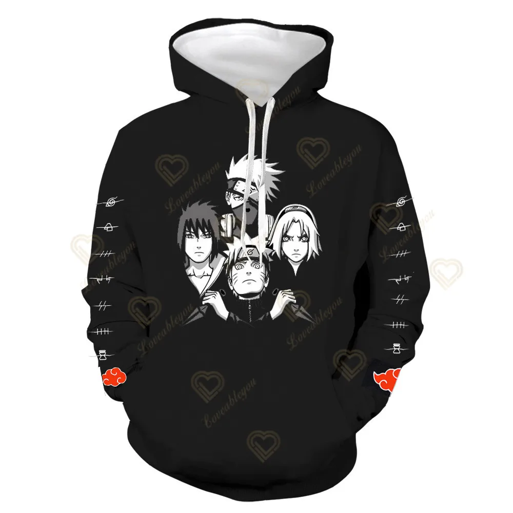 

Anime Naruto Itachi Figures Hoodies Akatsuki Red Cloud 3D Print Pullover Sweatshirt Female Battle Tracksuit Casual Outerwear Men