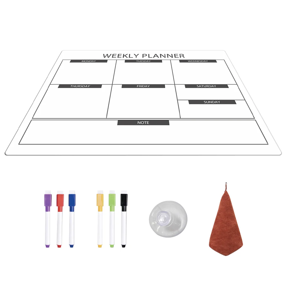

1 Set of Dry Erase Board Fridge Magnetic Board Reusable Dry Erase Planner Board Writing Board
