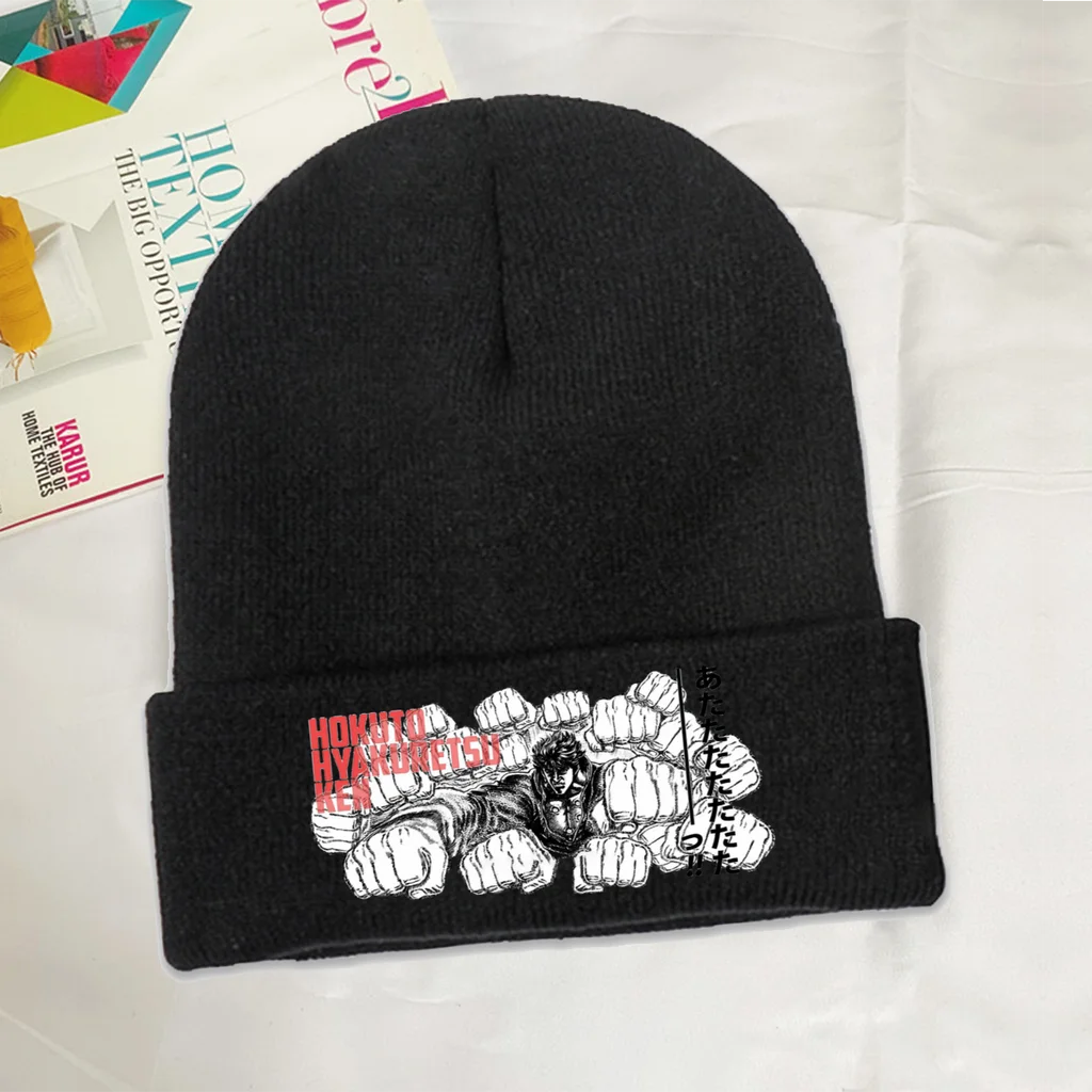 

Kenshiro Hokuto No Ken Skullies Beanie кулак Северной Звезды японская манга вязаный берет подростковые теплые шапки без козырька эластичная шапка