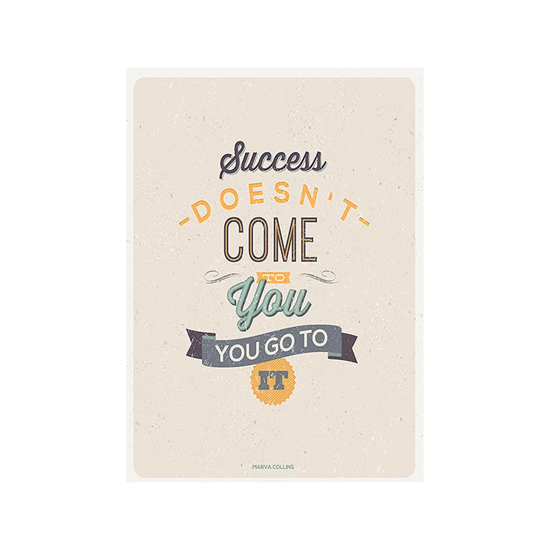 

Печать на холсте с английской цитатой