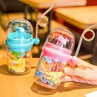 whale squirt cup with straw creative kids water bottle with handles portable whale squirt cup outdoor travel supply