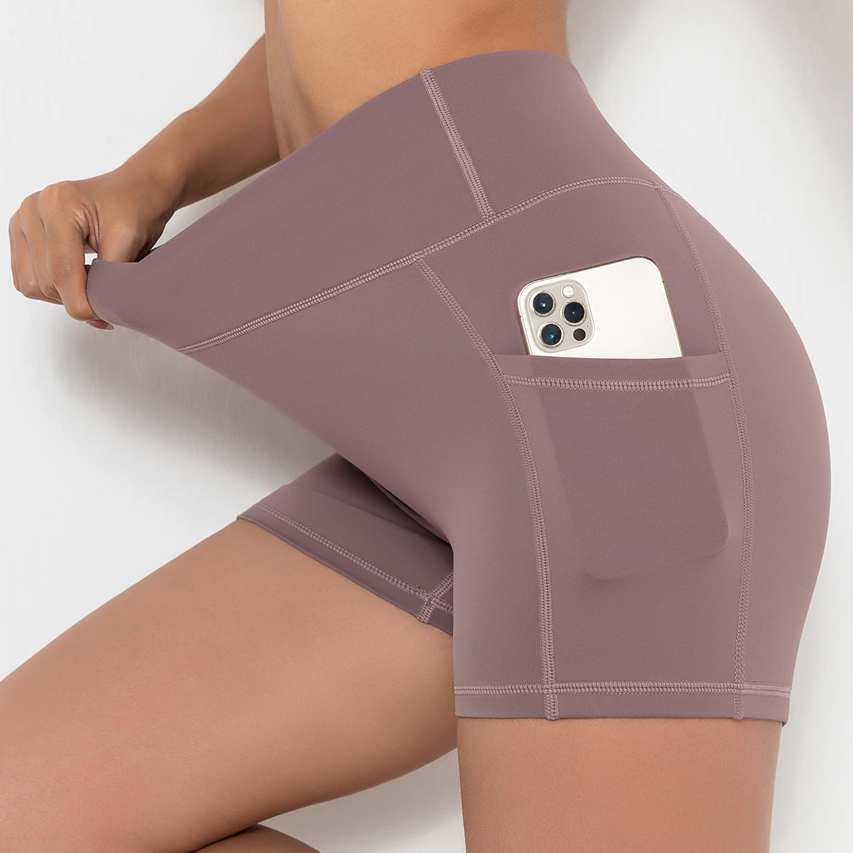 Cross Waist Sport Shorts Women With Pocket Sport Shorts Cycling Running Hips Push Up Gym Fitness Shorts Leggings Yoga Shorts