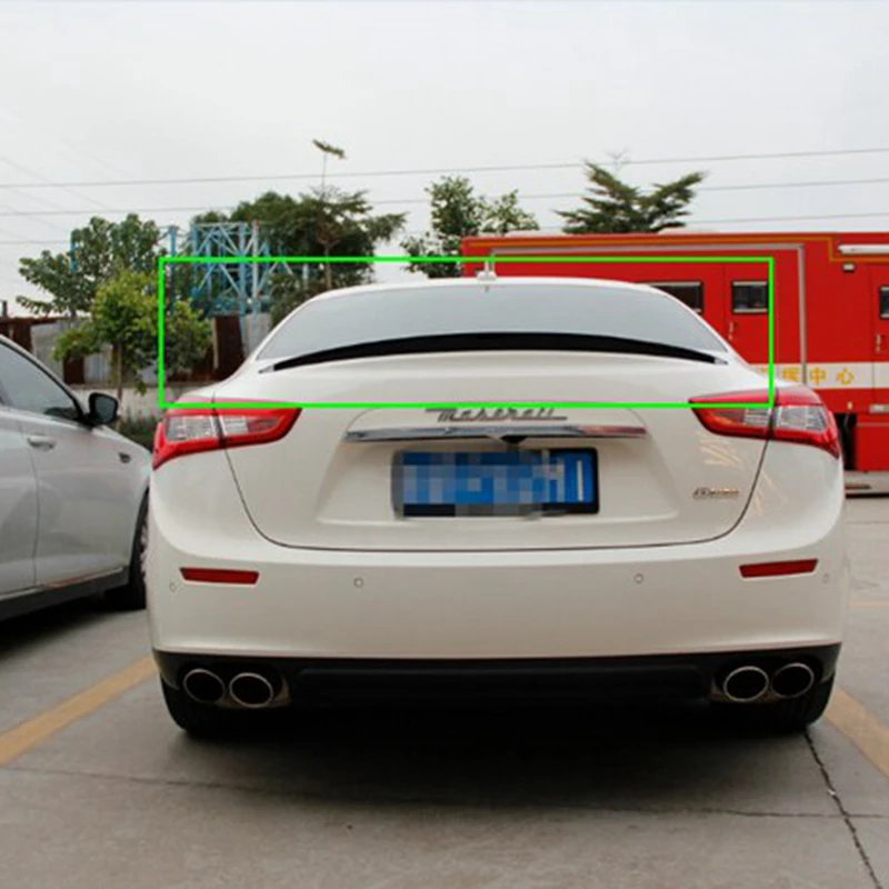Фото Задний спойлер из углеродного волокна для Maserati Ghibli, крыло багажника, Wald Style 2014-2017- UP №3
