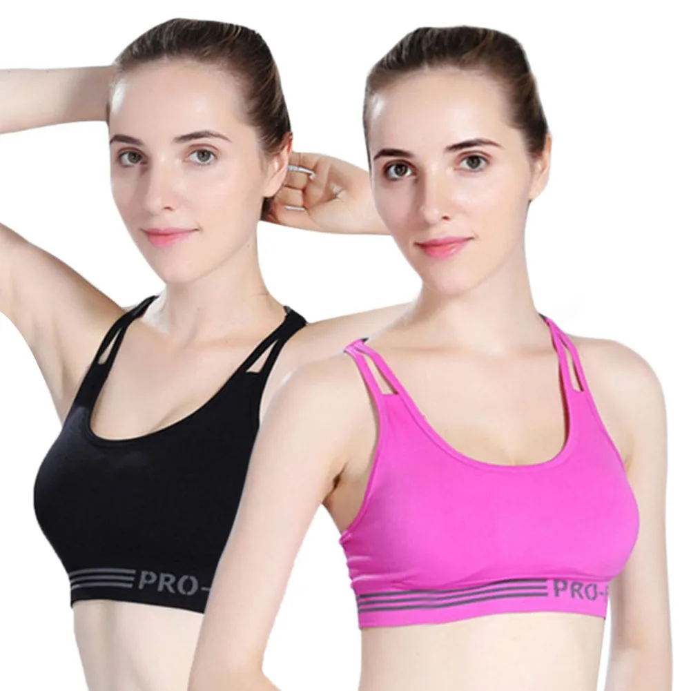 

Sport Bras Women Cross Strap Beauty Back Underwear Sexy Push Up Running Yoga Fitness Sport Bra Top Breathable Quick Dry Gym Top