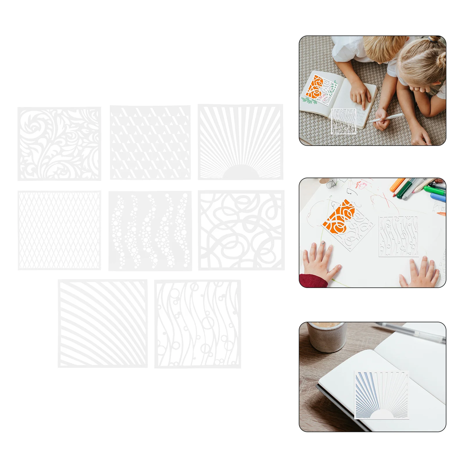 

Stencils Wall Painting Stencilfor Drawing Template Diy Geometric Reusable Decorative Decor Pattern Templates Hollow Polka Canvas