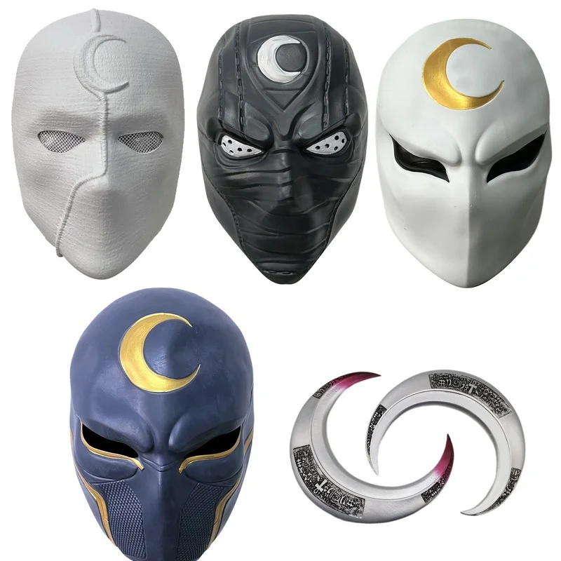 

Helmet Movie Moon Knight Marc Spector Cosplay Superhero Mask Costume Latex Halloween Party Accessory Prop