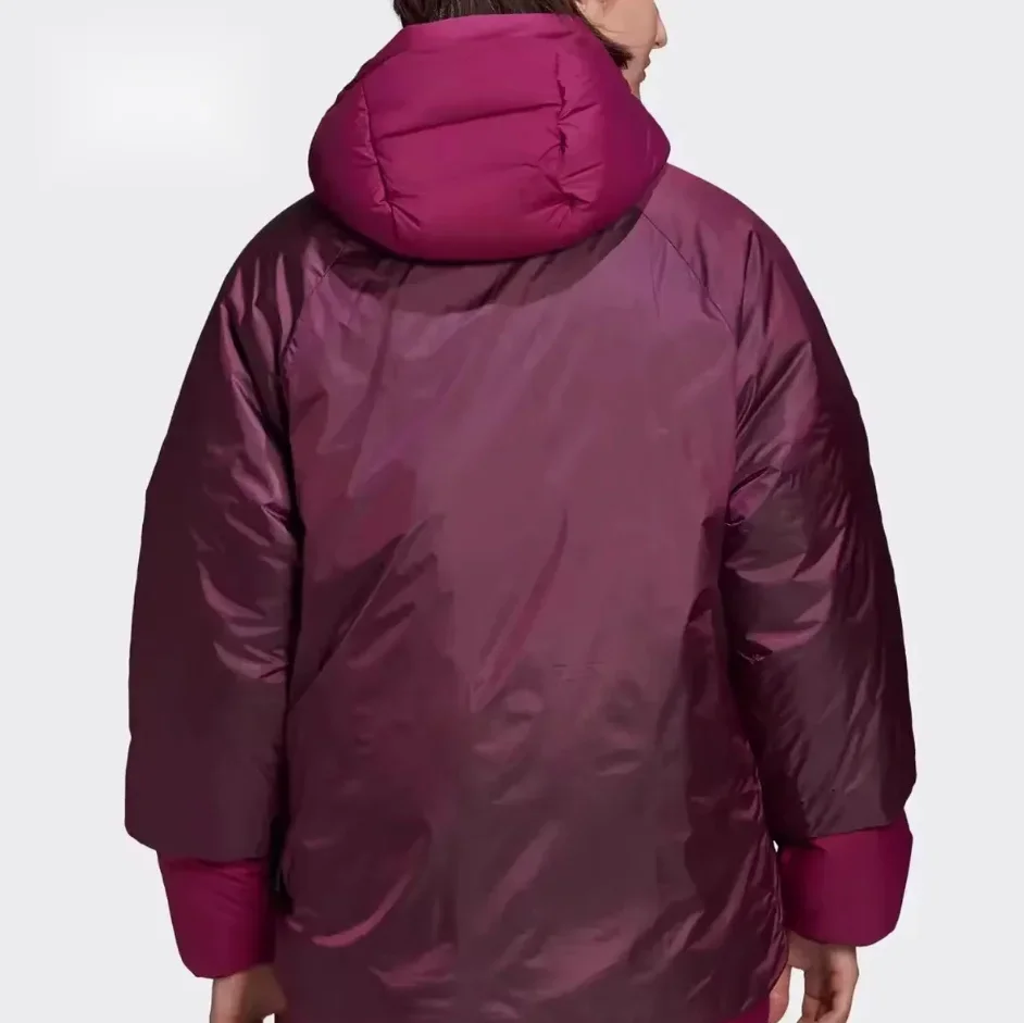 Официальный сайт adidas женский зимний спортивный двусторонний теплый пуховик FT2458