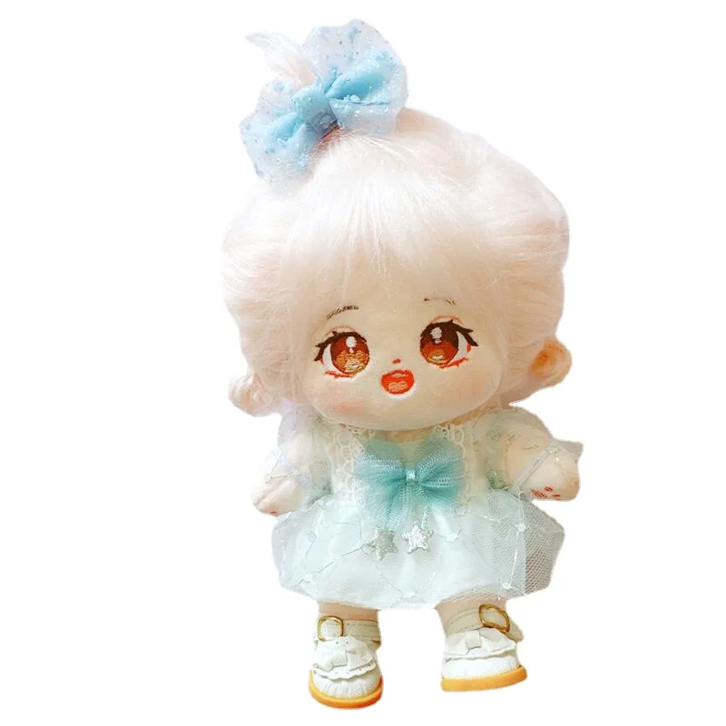 

1SET 20cm Doll Clothes Headdress+Dress Cute Plush Dolls Accessories Our Generation Kpop EXO Idol Dolls Gift DIY Toys