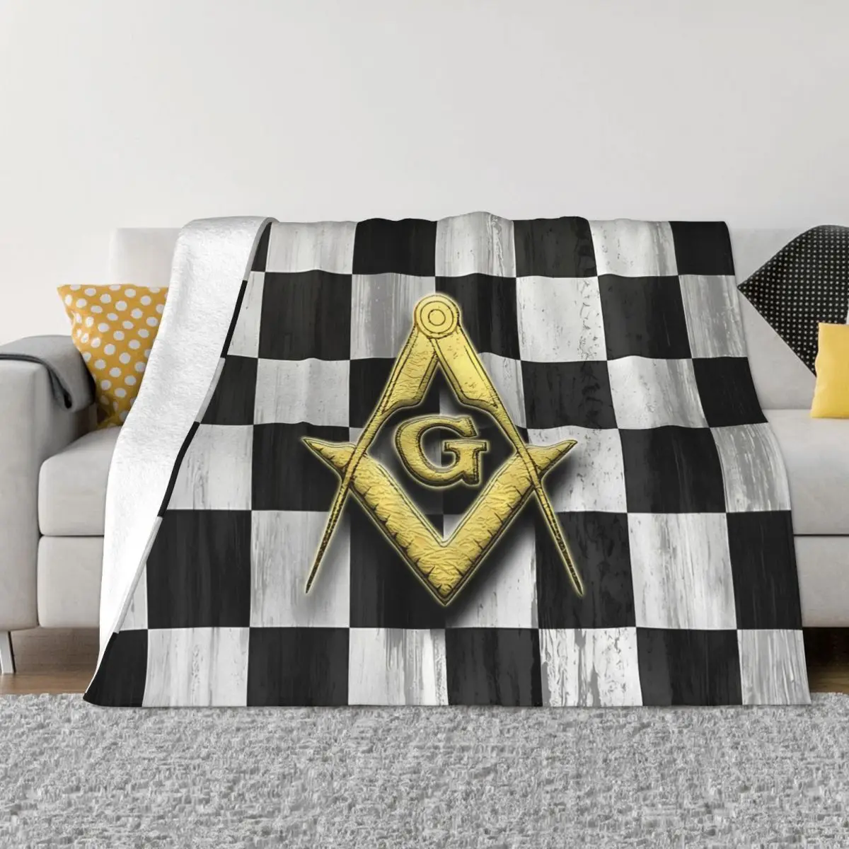 

Квадратный Компасс и шашки для малярской переносные теплые Пледы для постельного белья для путешествий