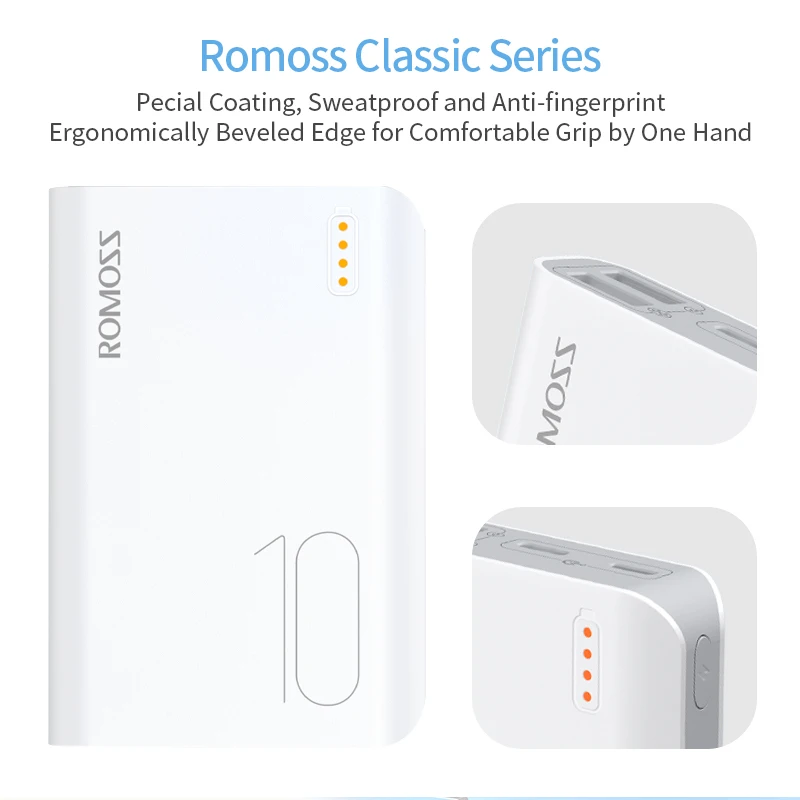romoss mini power bank 10000mah powerbank portable external battery sense4mini charger mobile phone for iphone 13 for xiaomi free global shipping