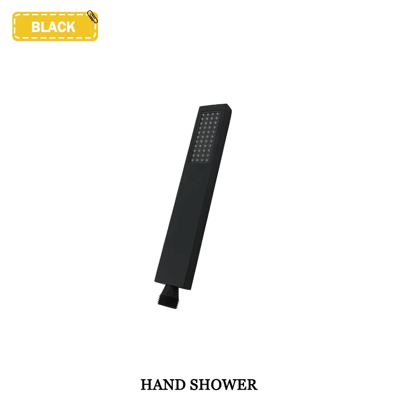 Латунная квадратная насадка для ручного душа, хромированная/черная/Золотая/серая/белая, настенная насадка для ручного душа с металлическим кронштейном для шланга для душа 150 см