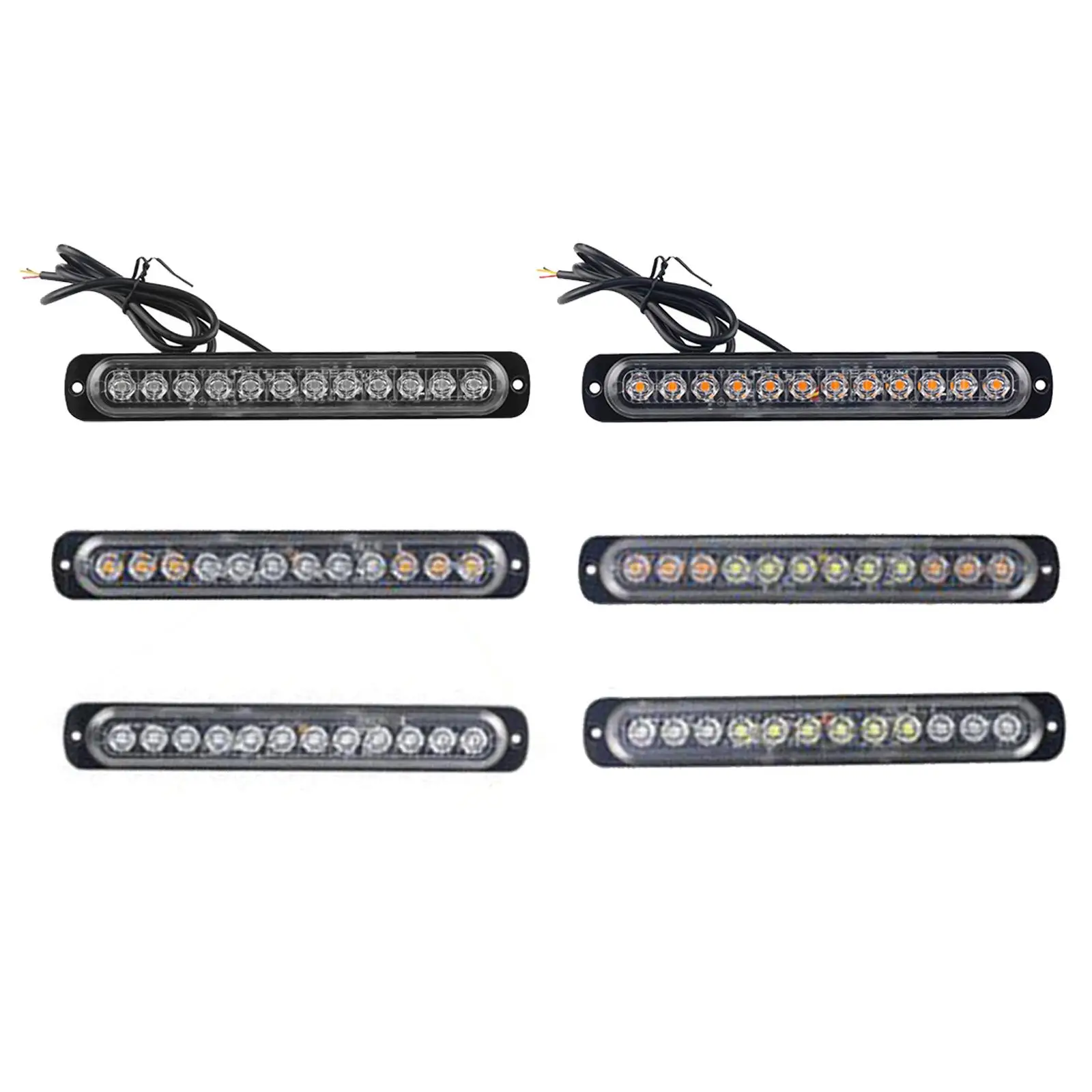

12 LED Strobe Lights 36W Indicator Emergency for Cars Roof Safety
