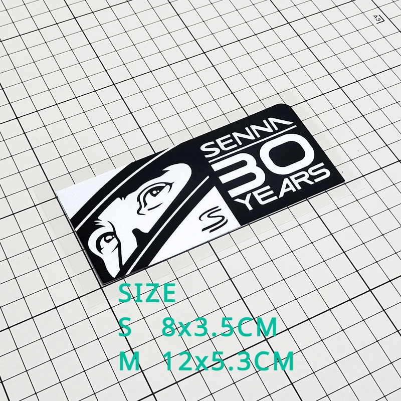 

SENNA 30-летие Автомобиля Наклейки Самоклеящиеся Наклейки Для Мотоциклетных Шлемов Оконные Бамперы Царапины Декоративные Авто...