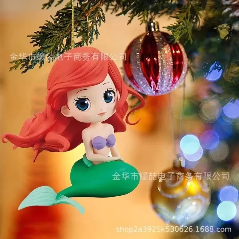 Disney Princess Cartoon Christmas Tree Ornament Pendant Anime Figures Snow White Frozen Elsa Anna Home Decoration Toys
