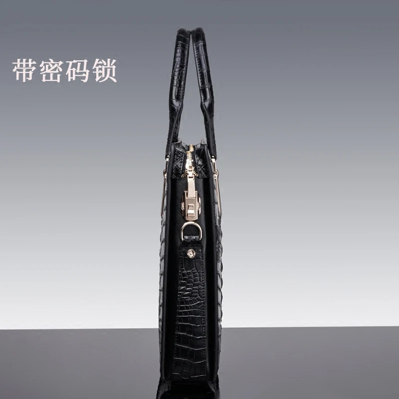 Password Bag Men's Shoulder Bag Men's Bag Genuine Leather Fashion Briefcase Men's Handbag Men's Cowhide Horizontal Tide