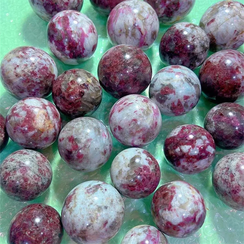 Розовый хрустальный шар из натурального драгоценного камня цветок розы сфера