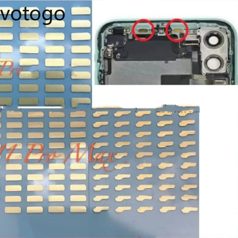 

Клейкая металлическая медная наклейка для iphone 11 Pro Max, 10/50 шт., нижняя крышка аккумулятора, запасные части