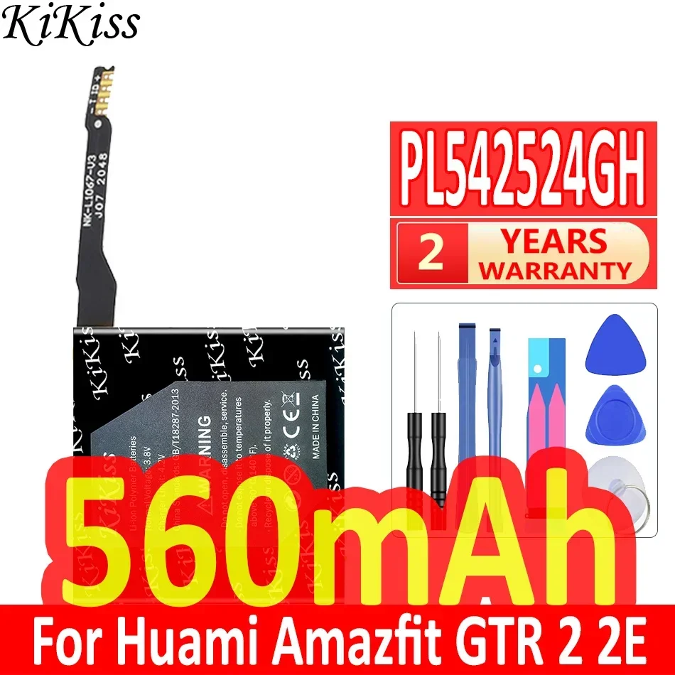 Мощный аккумулятор KiKiss 560 мАч PL 542524 GH для цифровых батарей Huami Amazfit GTR 2 2E GTR2