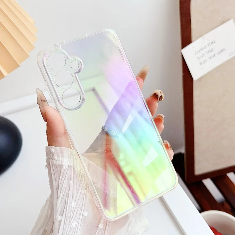 Роскошный прозрачный красочный чехол для Samsung Galaxy S24 Ultra S23 S22 S25 Plus FE защитная
