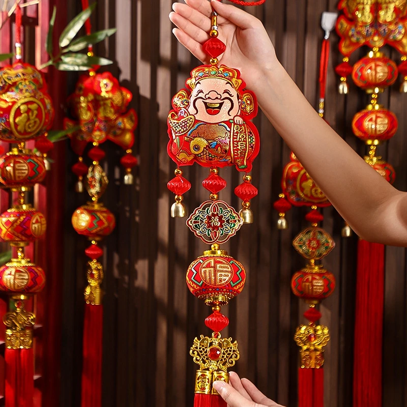 

Подвесные украшения на новый год 2023, кулон на Китайский праздник весны, украшения на китайский новый год, традиционный домашний декор, Рожде...