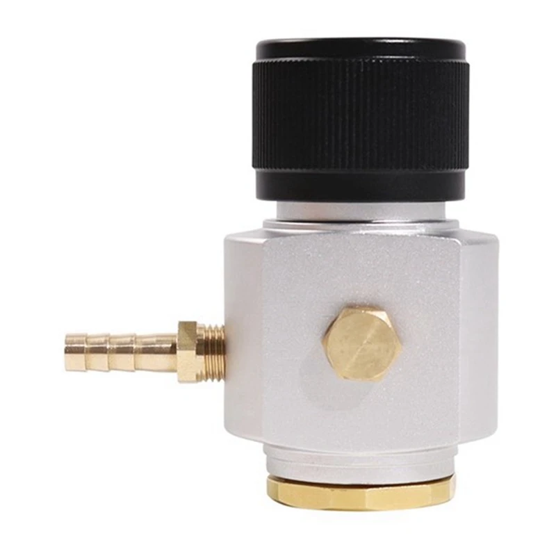 

2Pcs CO2 Keg Charger,Mini Gas Regulator Keg Co2 Regulator Sparkling Water Beer Bottle Aquariums Aquatic Plant Breeding