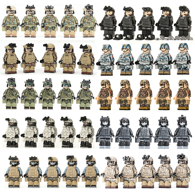 Игрушки для мальчиков Военные солдаты фигурки строительные блоки Германия США