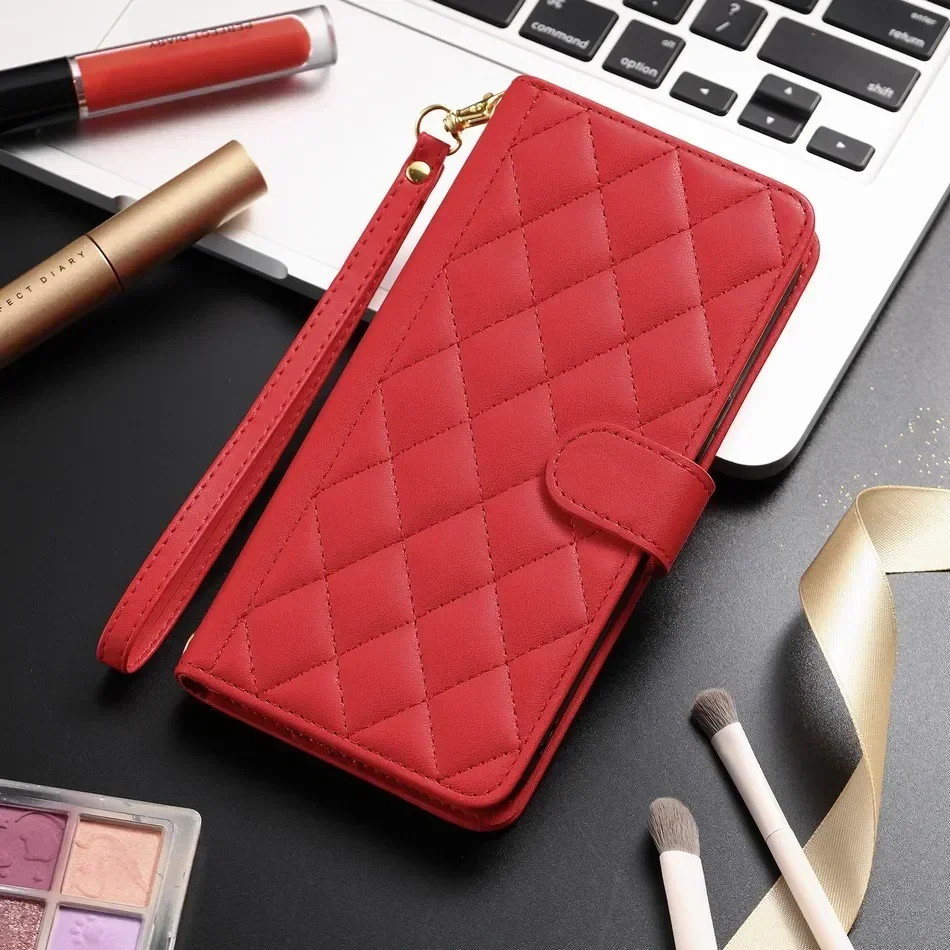 Роскошный кожаный флип-чехол для телефона Apple iPhone 16 15 14 13 12 11 Pro Mini Plus Max 7 8 SE 2020