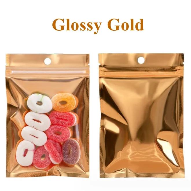 

Золотые прозрачные пакеты для фасовки 100 шт leotrusting