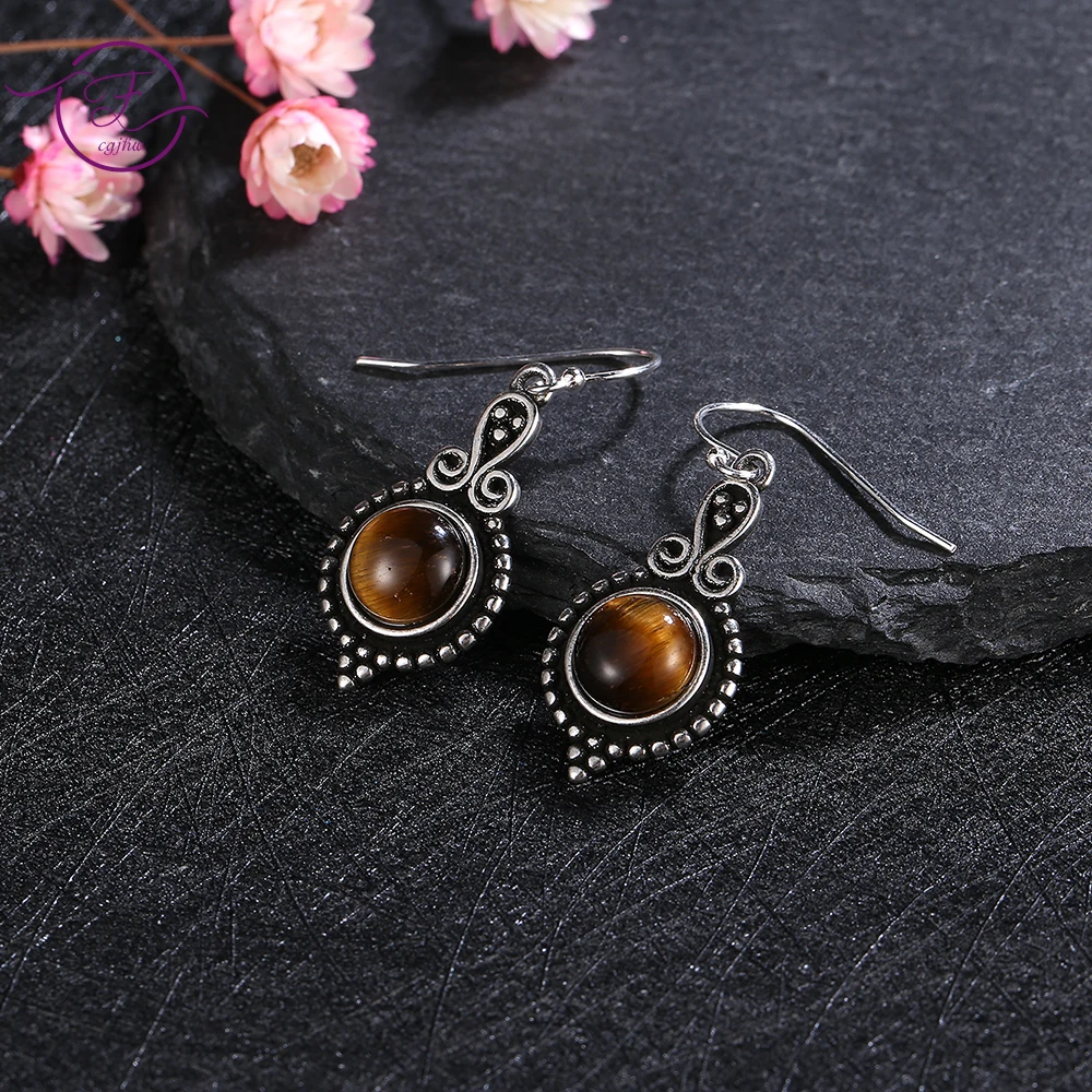 

Женские серьги-подвески в стиле ретро, с родохрозитом