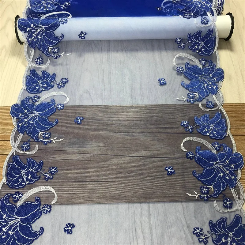 

Вышивка Тюль кружевная отделка синяя сетка вышитая кружевная ткань Сделай Сам нижнее белье Швейные кружевные ткани для работы с платьями