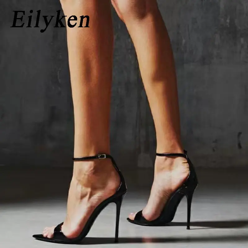 

Eilyken Street Style Summer Pointed Toe Women Sandals Sexy Stiletto High Heels Shoes Buckles Strap Party Prom Pumps