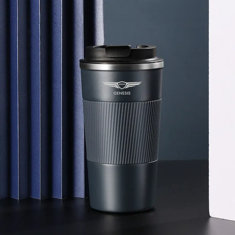 

510ml Stainless Steel Car Coffee Mugs For Hyundai Genesis Coupe G80 G70 GV80 BH GH Vacuum Thermos Coffee Cup Auto Accessories
