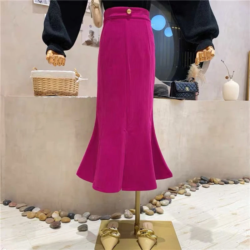 

Юбка-карандаш женская с завышенной талией, однотонная плиссированная Макси-юбка-годе, Пляжная вечервечерние универсальная, G61