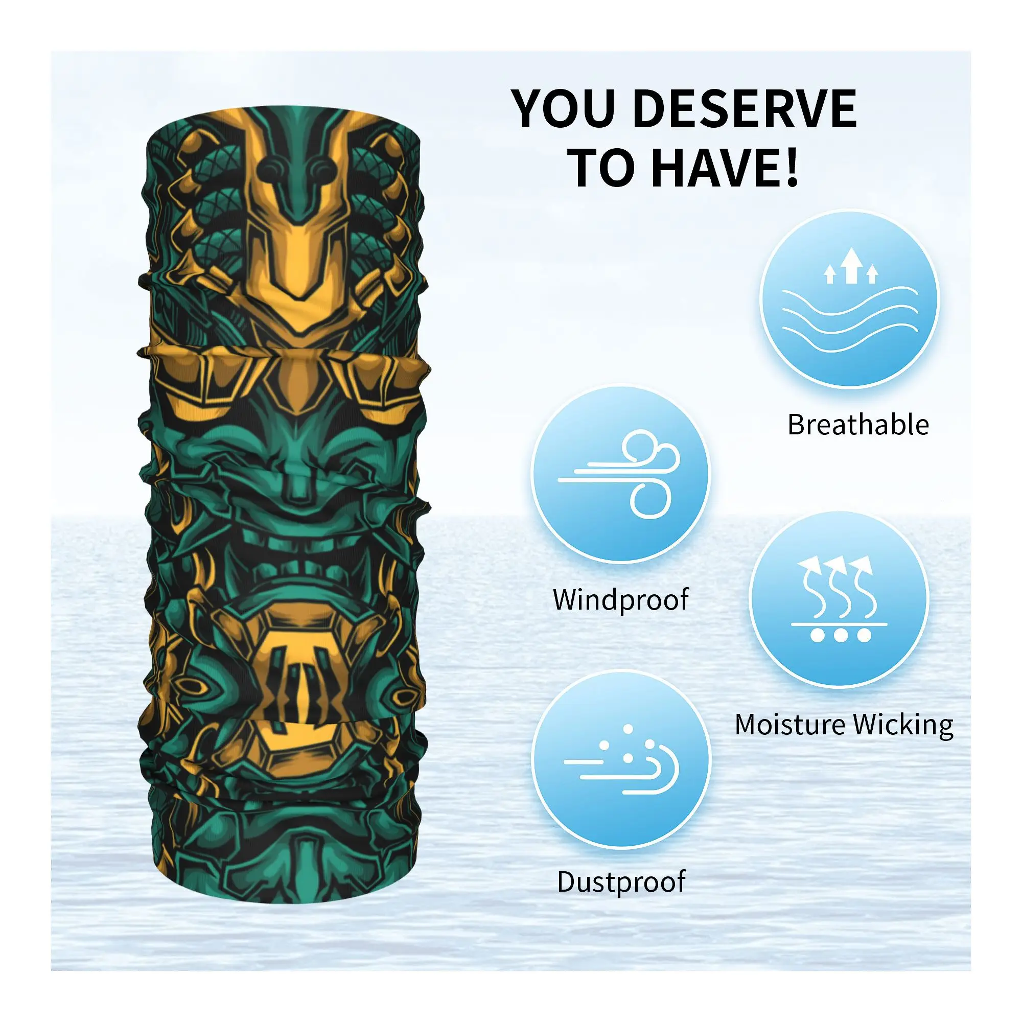 Изготовленная на заказ японская бандана Oni зимняя теплая повязка шею мужской