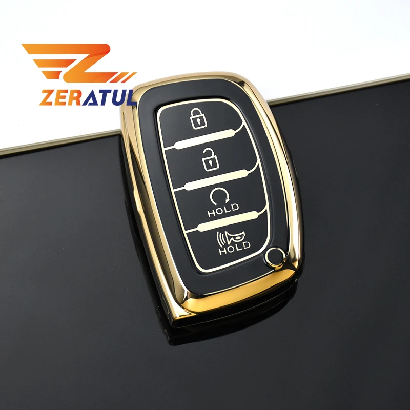 Мягкий ТПУ чехол для автомобильного ключа с 3/4 кнопками Hyundai Elantra Creta Ix35 Ix45 I10 I30 I40