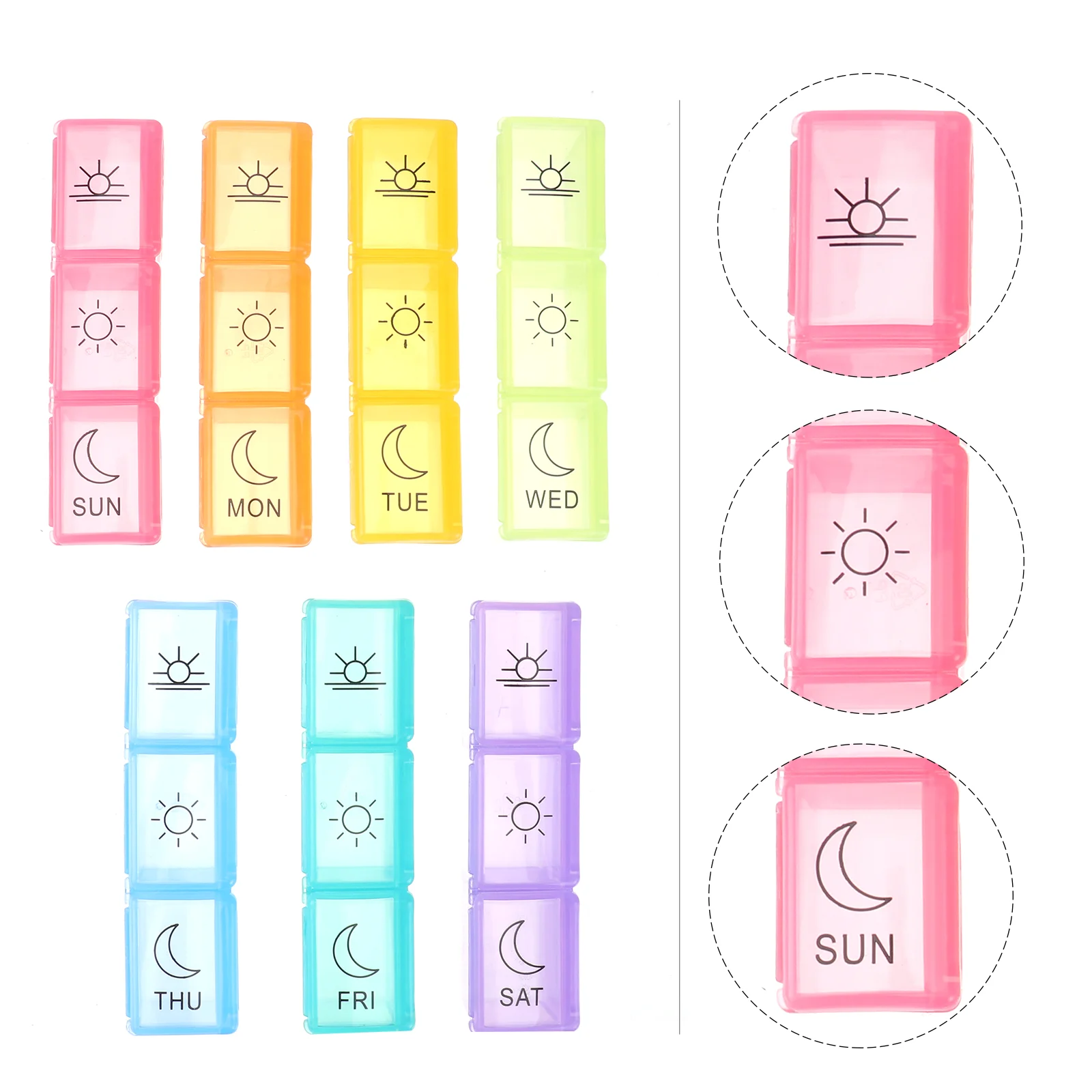 

21 Compartments Travel Box Medicine Travel Case Medicine Containers Travel Flat