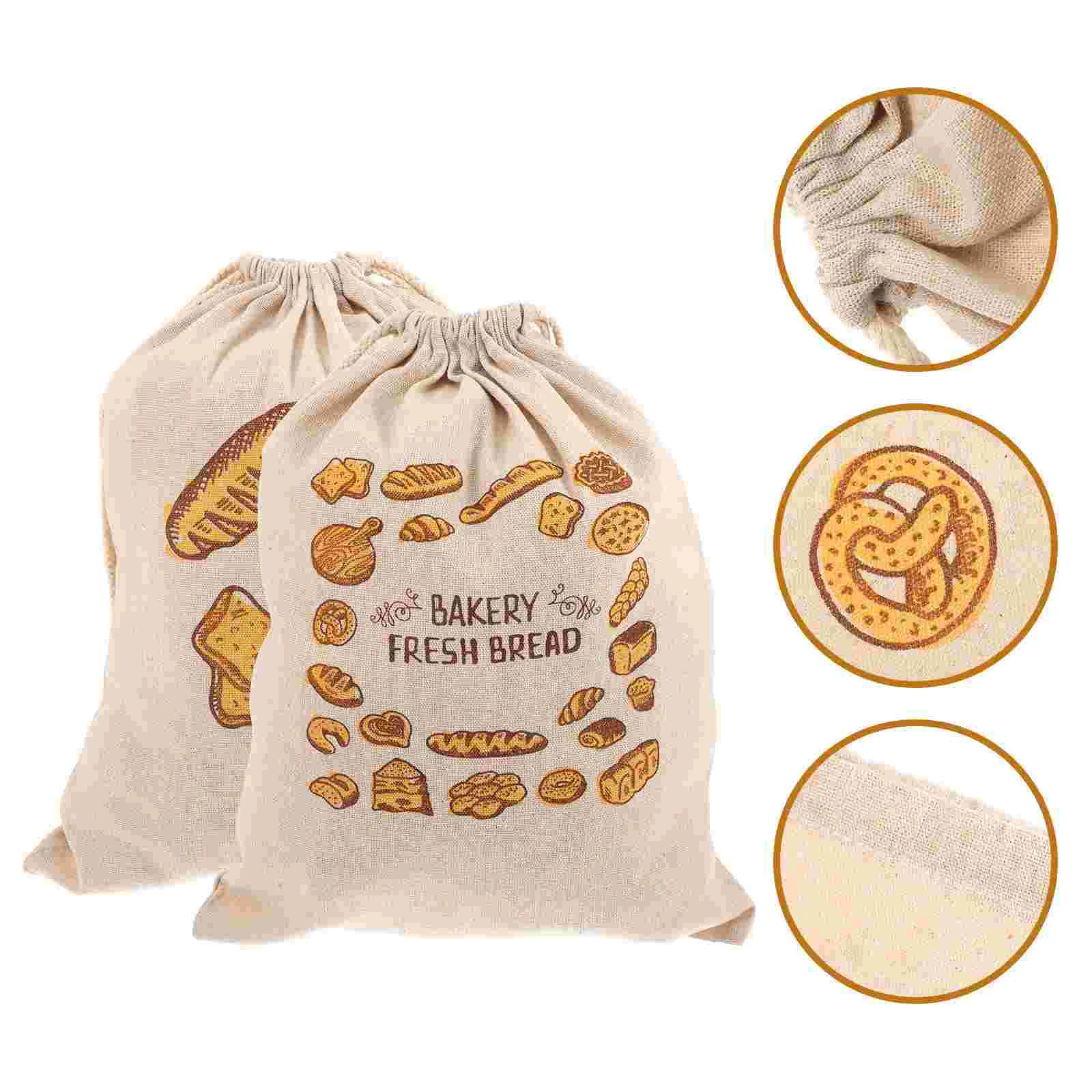 

Bagsdrawstring Bread Shopping Produce Linen Reusable Storage Grocery Sachet Vegetable Loaf Cloth Flour Sack Muslin Fruitmuslin‌