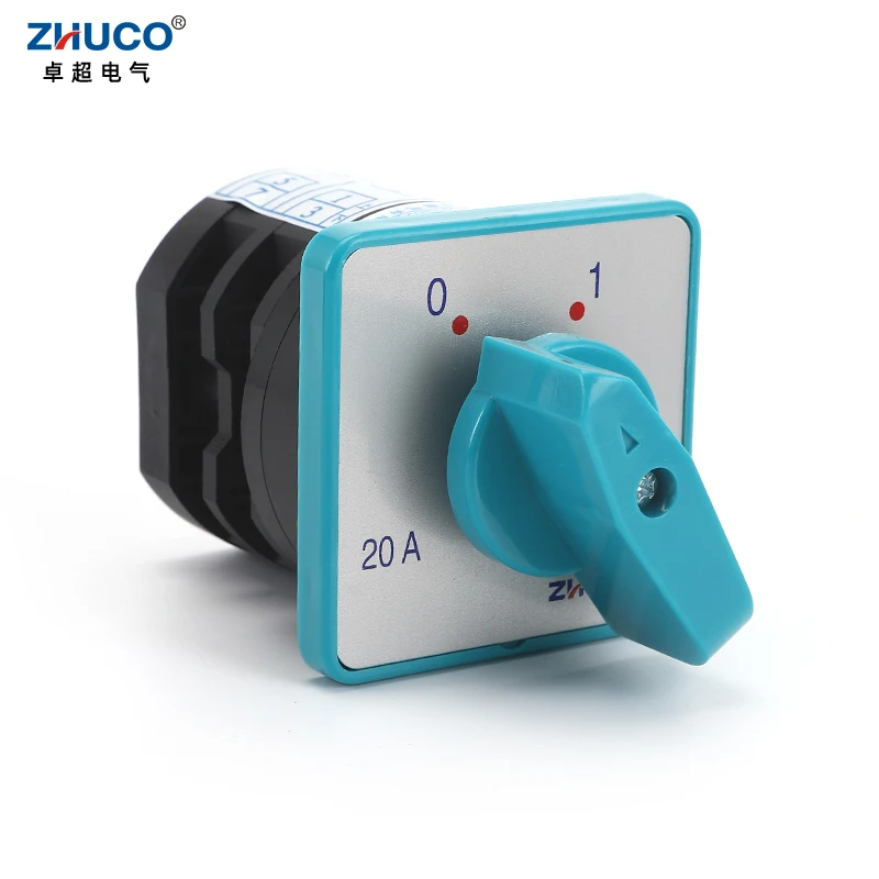 ZHUCO HZ5D-20/4 L02 L03 M04 20A 4 кВт 2 3 положения 2-полюсный перекачивающийся кулачковый