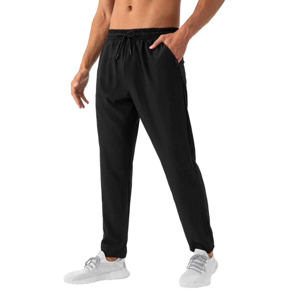 

Drawstring Pants Men Joggers Casual Elastic Waist Straight Loose Sports Trouse Male Gym Fitness Sweatpants Autumn Tracksuit