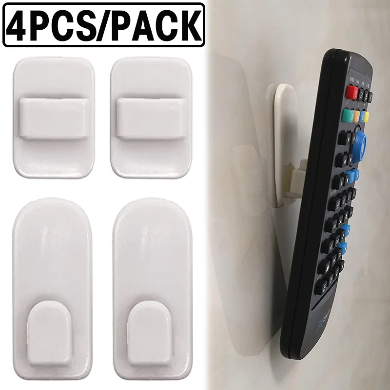

4Pcs/pack Plastic Hooks Sticky Hook Set Air Conditioner TV Remote Control Key Practical Wall Storage Strong Hanger Holder