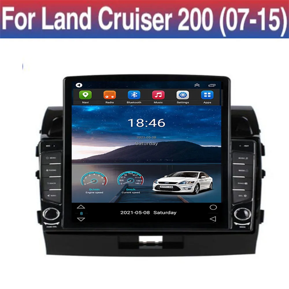 

Android 12 For TOYOTA Land Cruiser 2008 - 2015 Tesla Style Vertical Car Radio Stereo Multimedia Player Carplay GPS Nav 8+128G