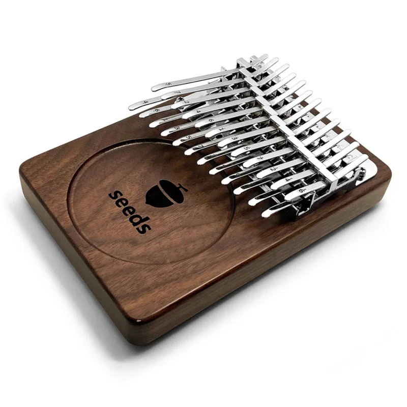 seeds Kalimba 34 keys 17/24key kalimba Thumb piano black walnut B/C Tone double-layer professional kalimba finger piano beginner