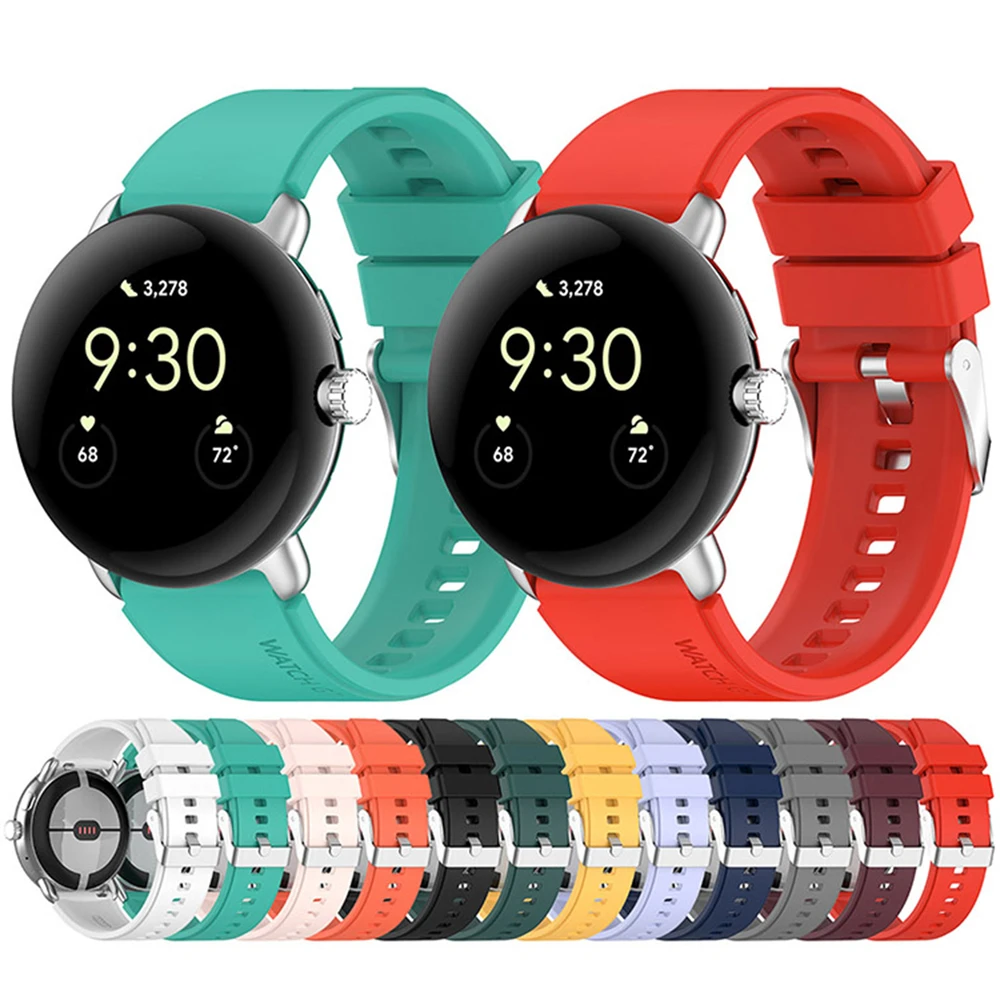 

Для Google Pixel Watch silicone 20 мм step ремешок аксессуары