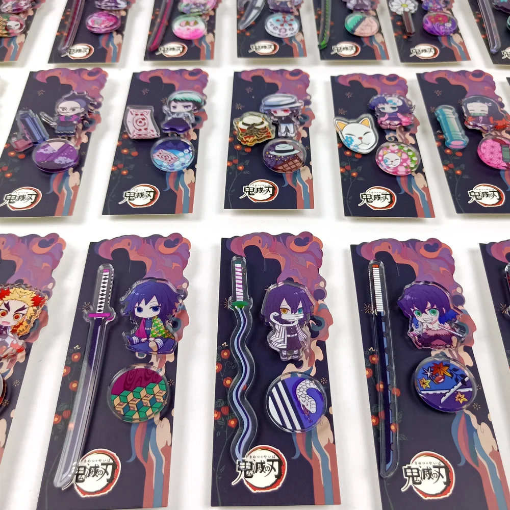 

Anime pin Demon Slaver Sword Car Accessories pins for backpacks Tanjirou Nezuko Tomioka Kimetsu No Yaiba Cute cartoon brooch