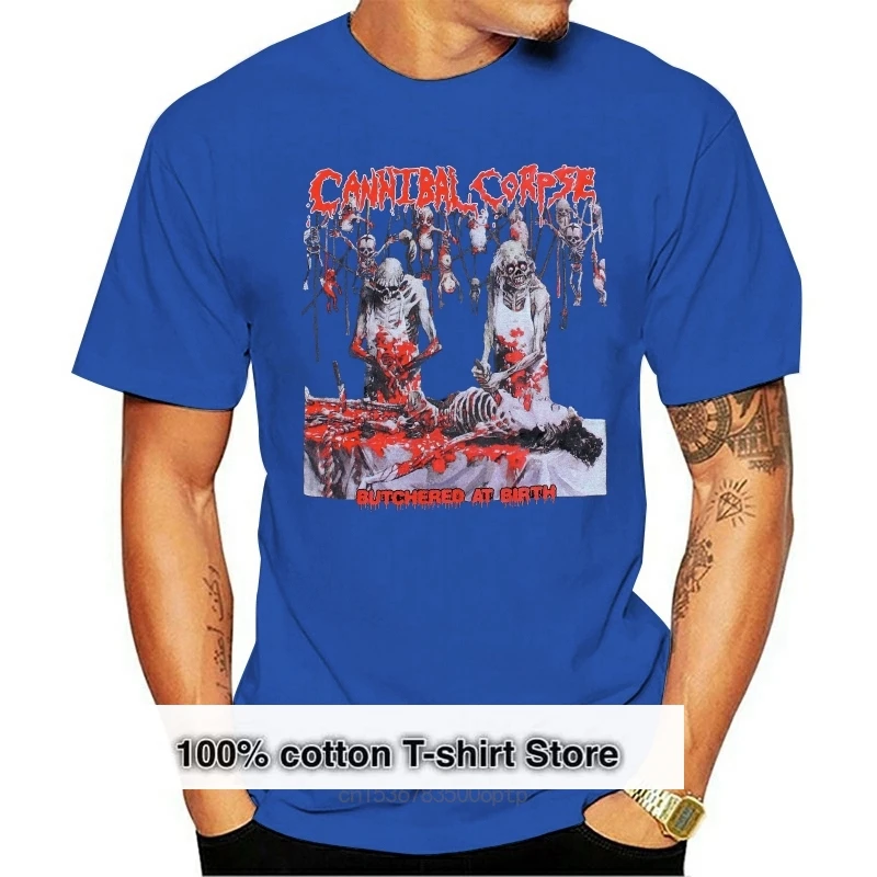 Hot Sale Fashion Cannibal Corpse Butchered At Birth 1991 Death Metal Grindcore New Black T-Shirt Men Streetwear T-Shirt
