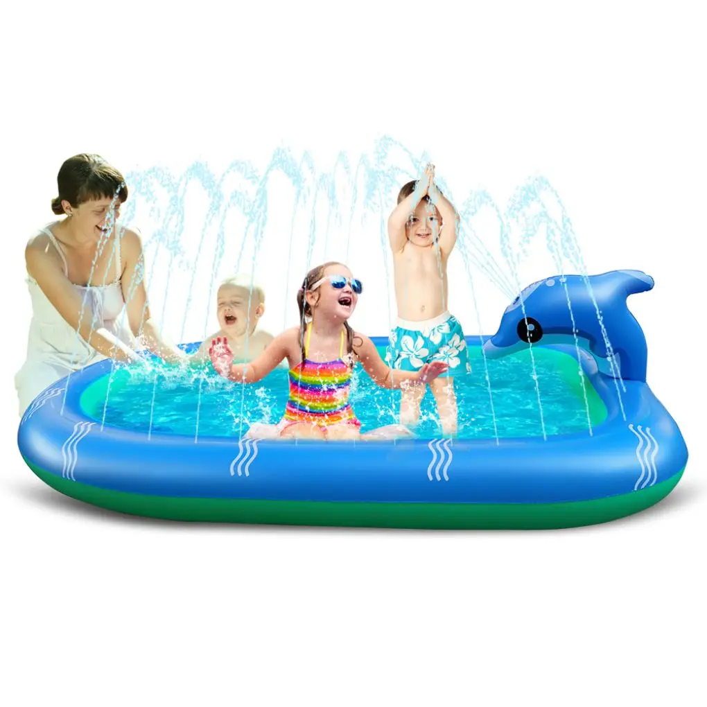 

Children Splash Pool Inflatable Spray Sprinkler Pad Foldable Portable Kids Water Play Mat Summer Baby Outdoor Sports Game Toys