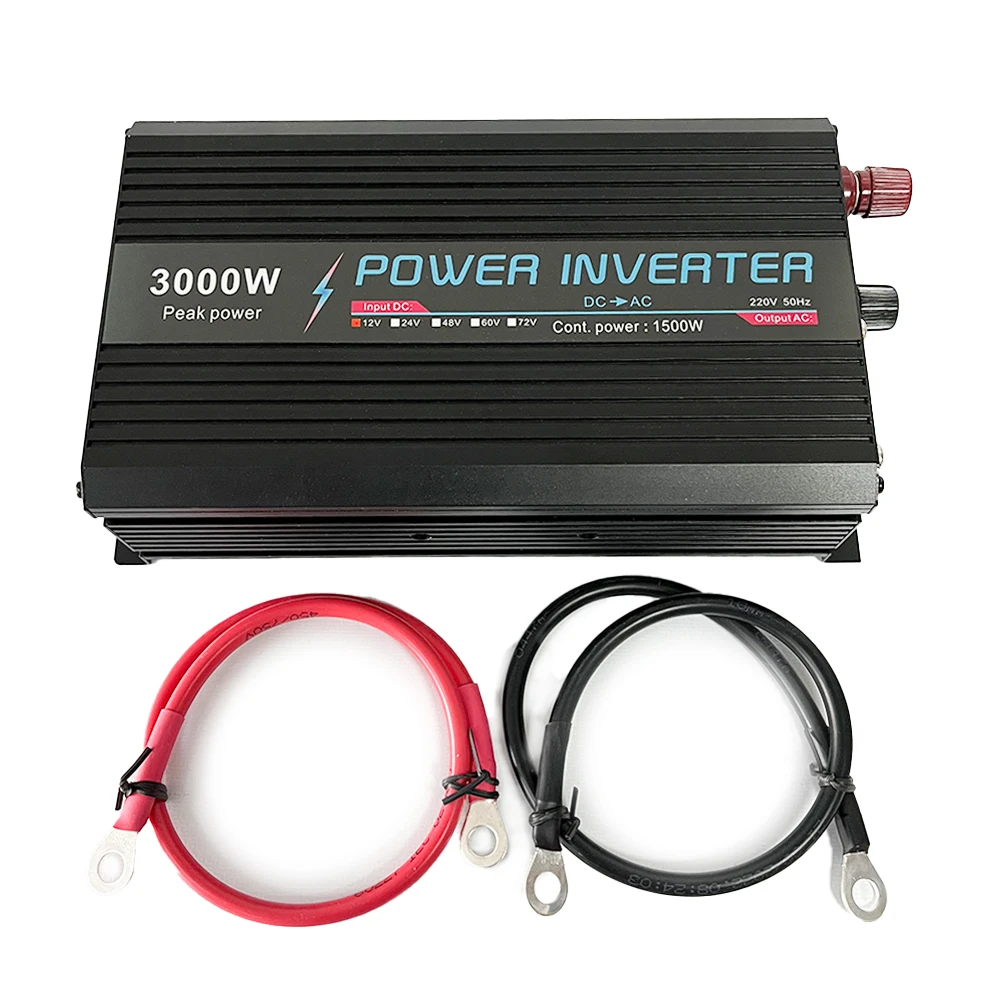 

CELFED Input DC12V Modified Sine Wave Power Inverter 3000W/2000W Voltage Converter DC 12V to 220V AC Car Power Supply